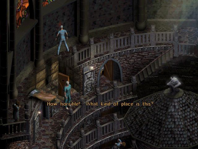 Sanitarium (Windows) screenshot: The game begins in the asylum