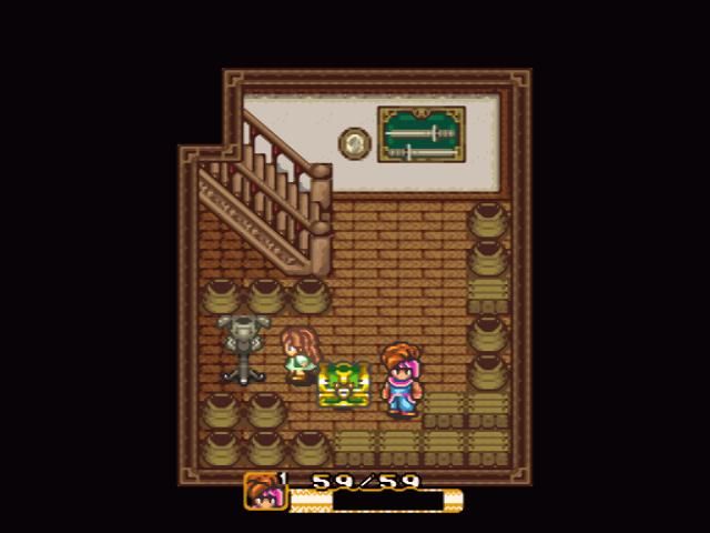 Secret of Mana (SNES) screenshot: In the basement, looking for some goodies
