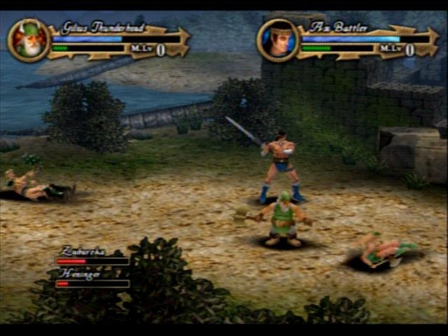 Sega Ages 2500: Vol.5 - Golden Axe (PlayStation 2) screenshot: Aftershock of your summoning, though depending on the level, it may or may not kill the attackers