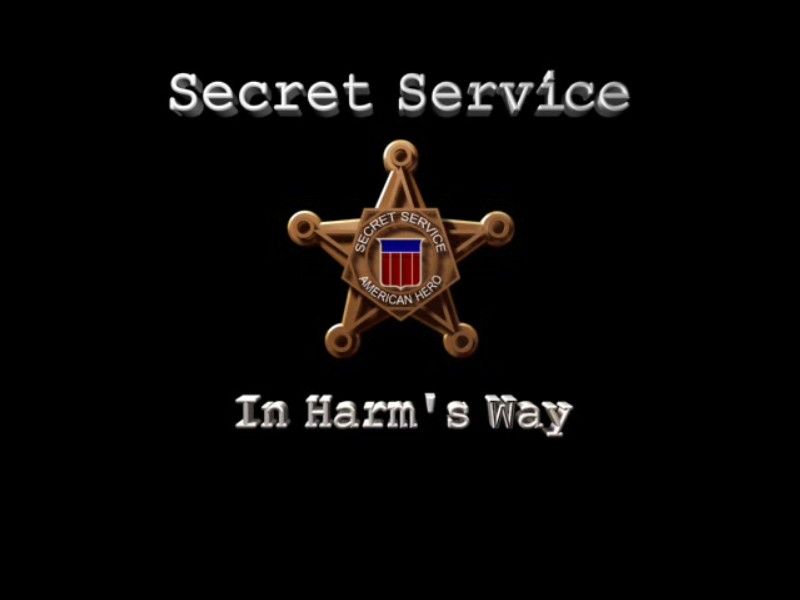 Secret Service: In Harm's Way (Windows) screenshot: The title screen. I'm pretty sure Secret Service badges don't really look like that.