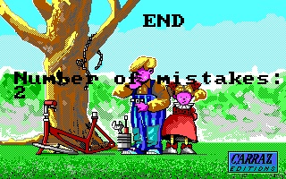 Mémorise (DOS) screenshot: The final score
