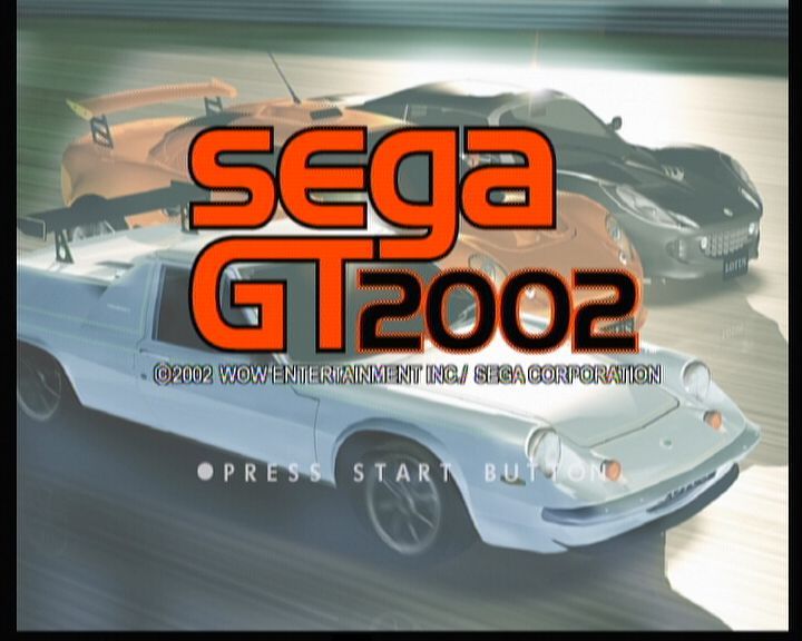 Sega GT 2002 (Xbox) screenshot: Main Title (first menu)