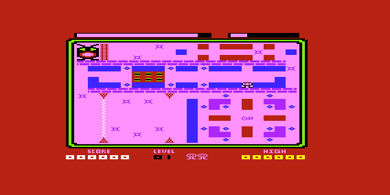 Mega Vault (VIC-20) screenshot: At the Crusher