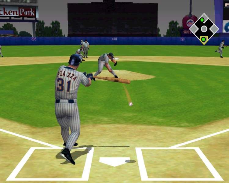Sammy Sosa High Heat Baseball 2001 (Windows) screenshot: And here's the pitch...