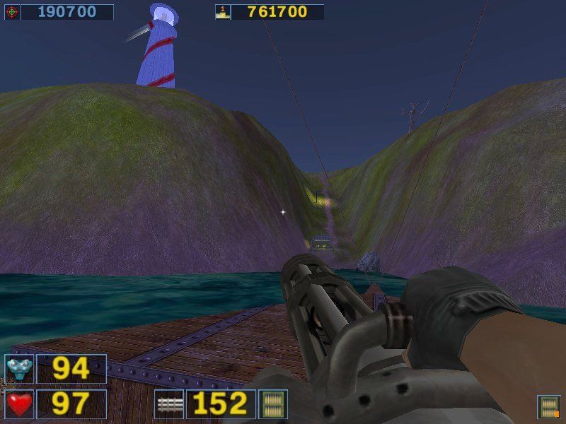 Serious Sam: Gold (Windows) screenshot: ... and "Dark Island", a mini-adventure for use with the second encounter.