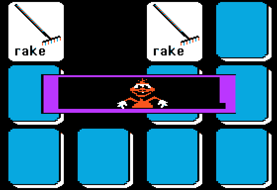 Concentrate! on Words & Concepts I (Apple II) screenshot: Rakes Match