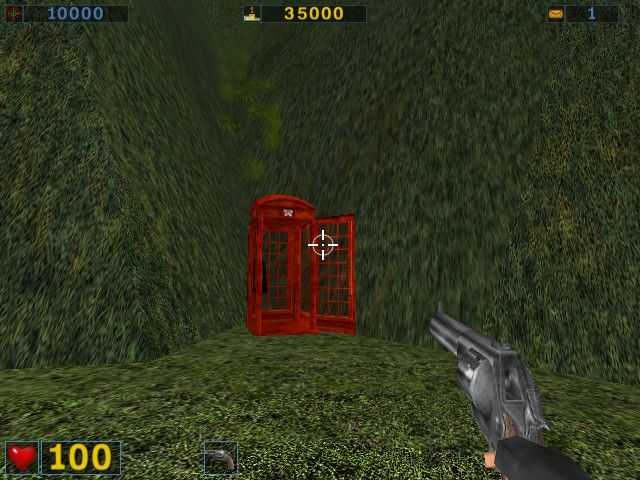 Serious Sam: The Second Encounter (Windows) screenshot: Ah, a Secret Phone Booth(tm)