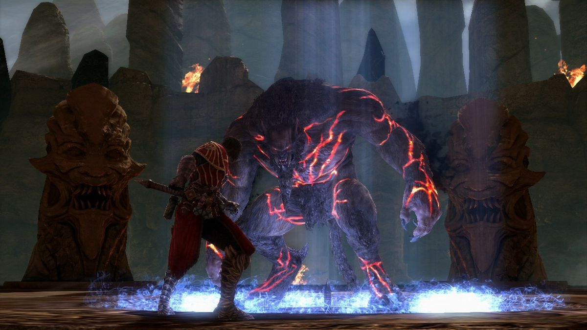 Castlevania: Lords of Shadow (PlayStation 3) screenshot: Fighting one of the lords of the shadow... evil has finally met its match.
