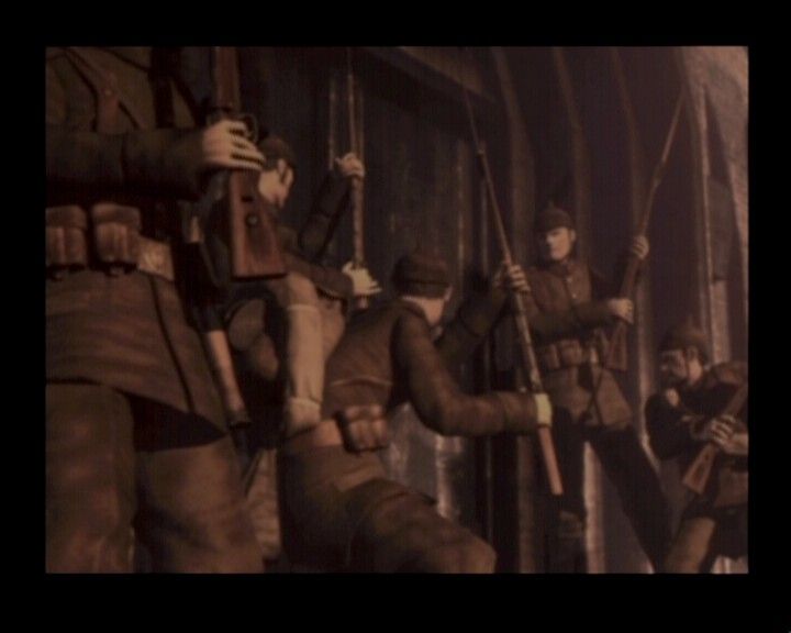 Shadow Hearts: Covenant (PlayStation 2) screenshot: German soldiers prepping to storm in