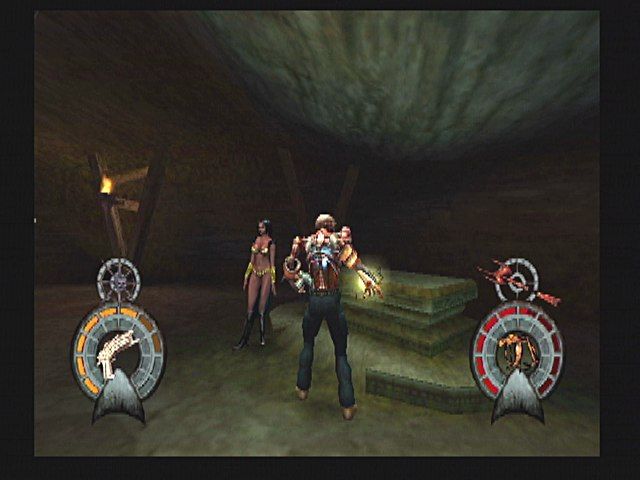 Shadow Man: 2econd Coming (PlayStation 2) screenshot: Shadow Man meets up with Nettie