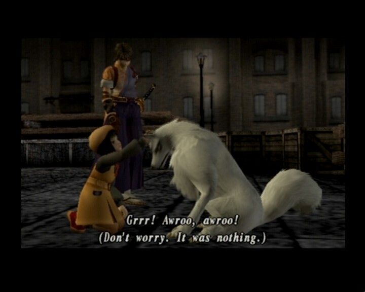 Shadow Hearts: Covenant (PlayStation 2) screenshot: Blanca's growling may require subtitles for those not familiar with the language of a wolf