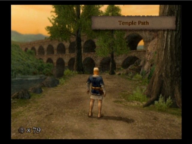 Shadow of Rome (PlayStation 2) screenshot: Admiring the view on your way to the temple.