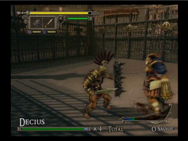 Shadow of Rome (PlayStation 2) screenshot: Settling an old score with general Decius.