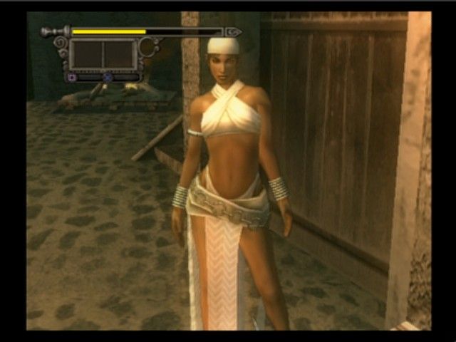 Shadow of Rome (PlayStation 2) screenshot: Accompanied by Claudia (looking at her in first-person mode).