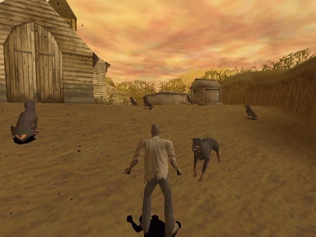 Shadow Man (Windows) screenshot: Dogs, dogs, dogs...
