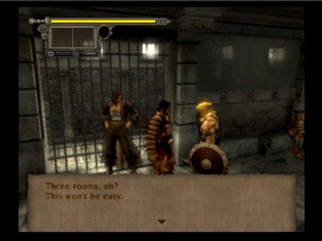 Shadow of Rome (PlayStation 2) screenshot: Looks like three rooms of death await you.