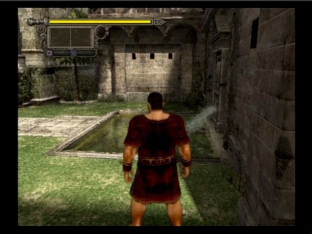 Shadow of Rome (PlayStation 2) screenshot: Secret garden behind the Sextus' office