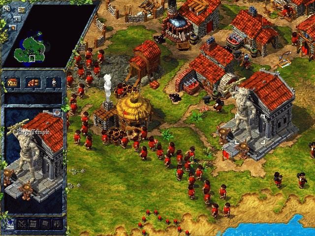 The Settlers III (Windows) screenshot: All lined up with nowhere to go.