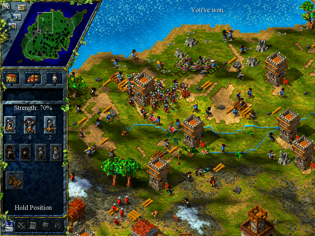 The Settlers III (Windows) screenshot: You Won!