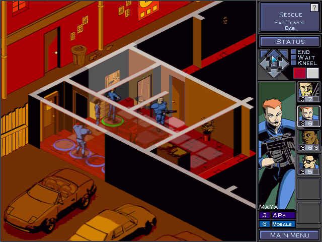 Shadow Watch (Windows) screenshot: Rescuing a Hostage at Fat Tony's