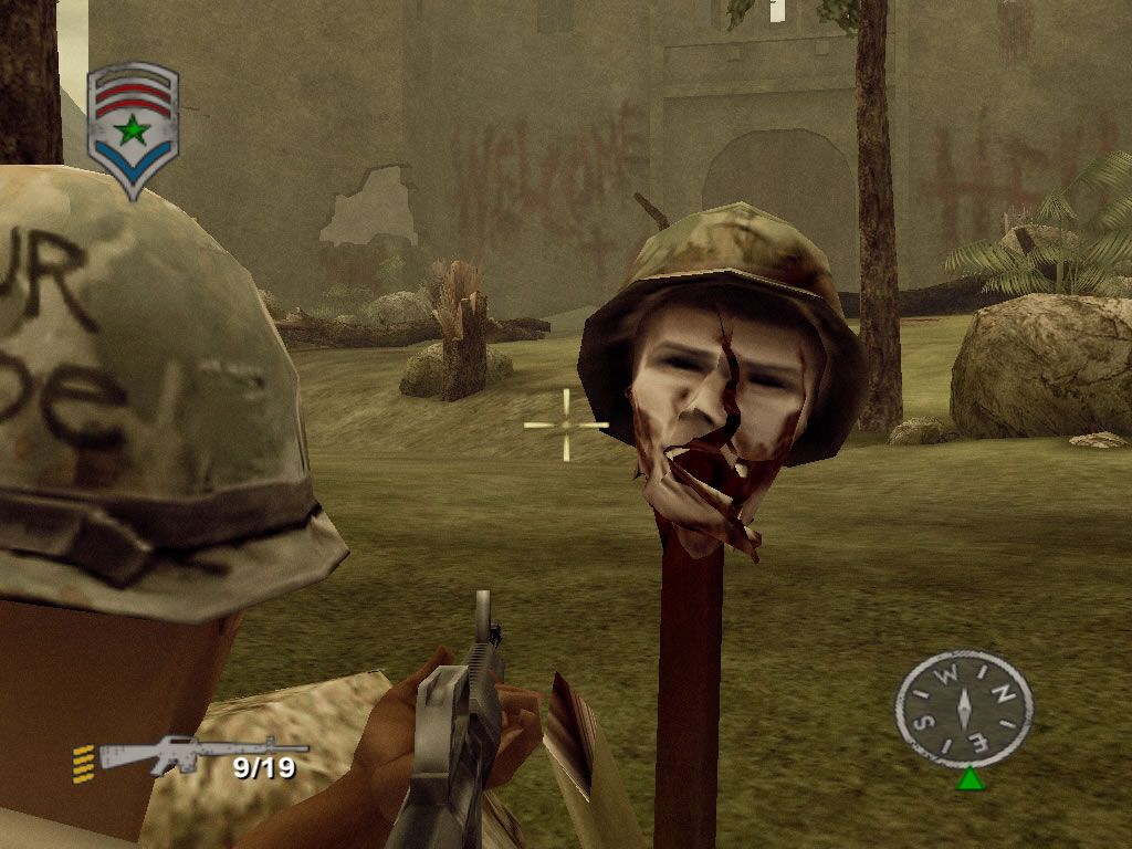 Shellshock: Nam '67 (Windows) screenshot: The Vietnamese don't seem to be throwing a welcome party.