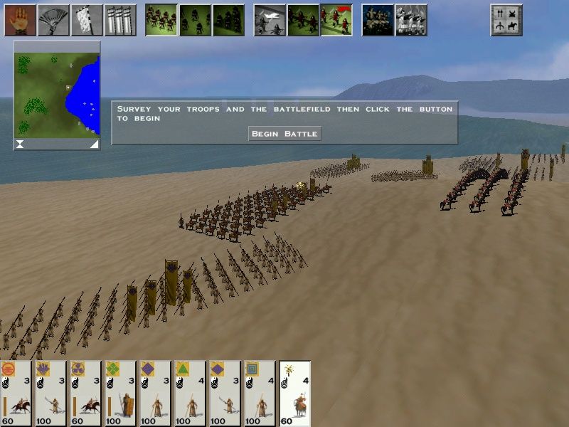 Shogun: Total War - Warlord Edition (Windows) screenshot: The Mongol Invasion force on the beach