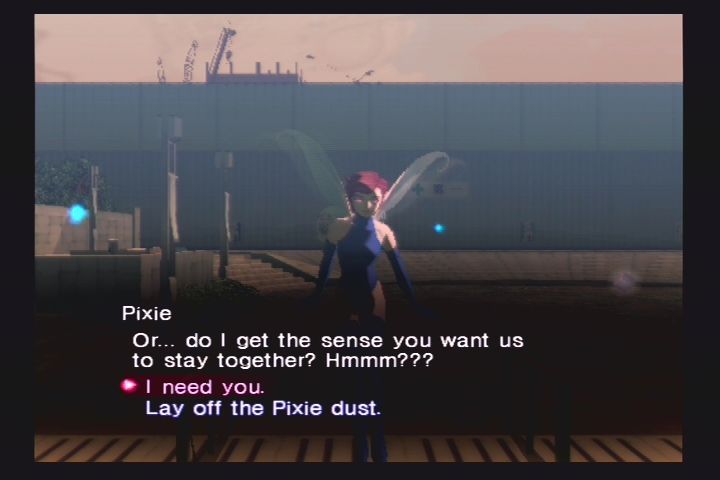 Shin Megami Tensei: Nocturne (PlayStation 2) screenshot: Keeping Pixie in the party