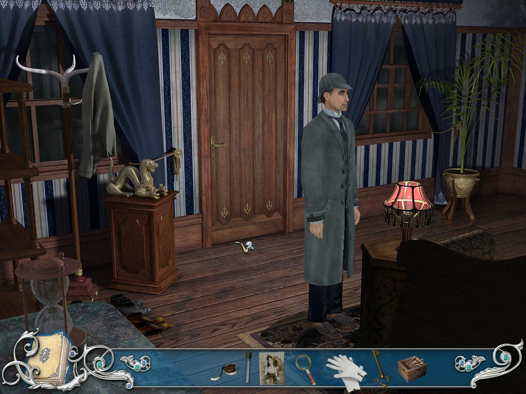 Sherlock Holmes: Secret of the Silver Earring (Windows) screenshot: A most peculiar home.
