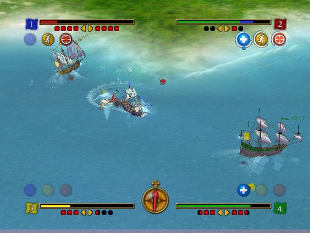 Sid Meier's Pirates!: Live the Life (Xbox) screenshot: Fast and furious multiplayer ship battles.