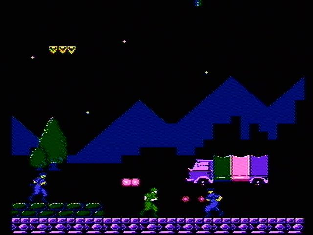 Silent Assault (NES) screenshot: Starting a new game