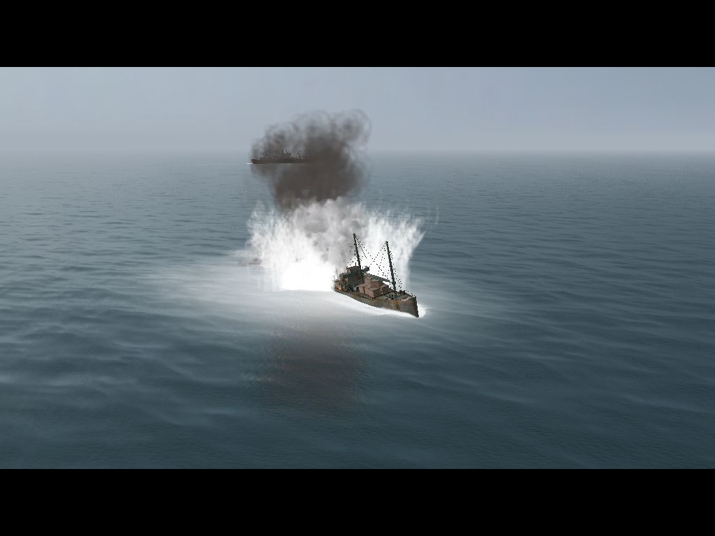 Silent Hunter III (Windows) screenshot: Torpedo hit