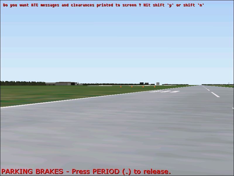 Airport 2000: Volume 2 (Windows) screenshot: The adventures load and display a series of set up questions across the top of the screen. These can be hidden behind some aircraft's panels