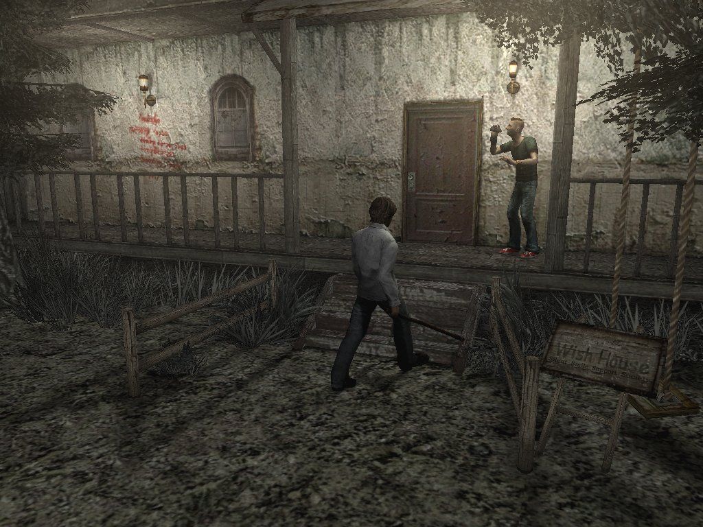 Silent Hill 4: The Room (Windows) screenshot: The Wish House! Silent Hill's orphan caring house! And it doesn't look creepy or disturbing AT ALL!!! Am I right or am I right?