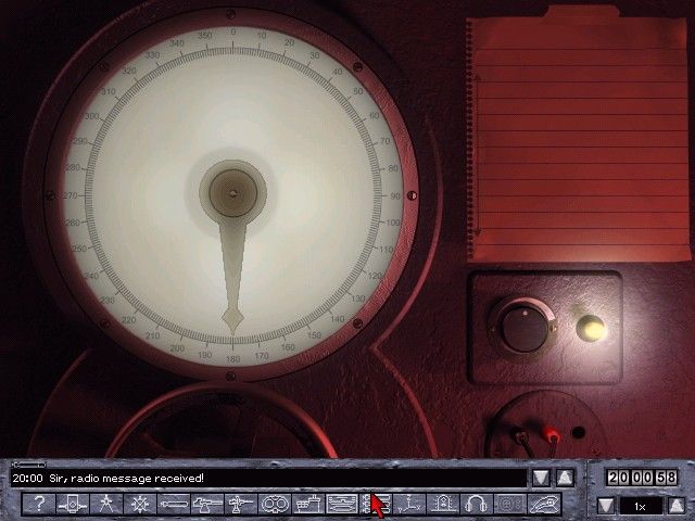 Silent Hunter II (Windows) screenshot: The submarine's sound room