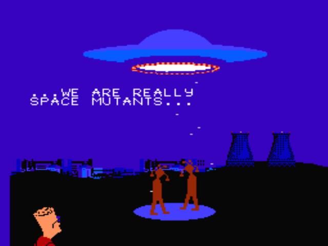 The Simpsons: Bart vs. the Space Mutants (NES) screenshot: Intro