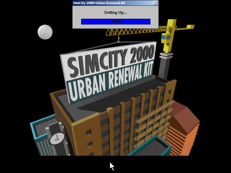 SimCity 2000: Urban Renewal Kit (Windows 3.x) screenshot: Title screen