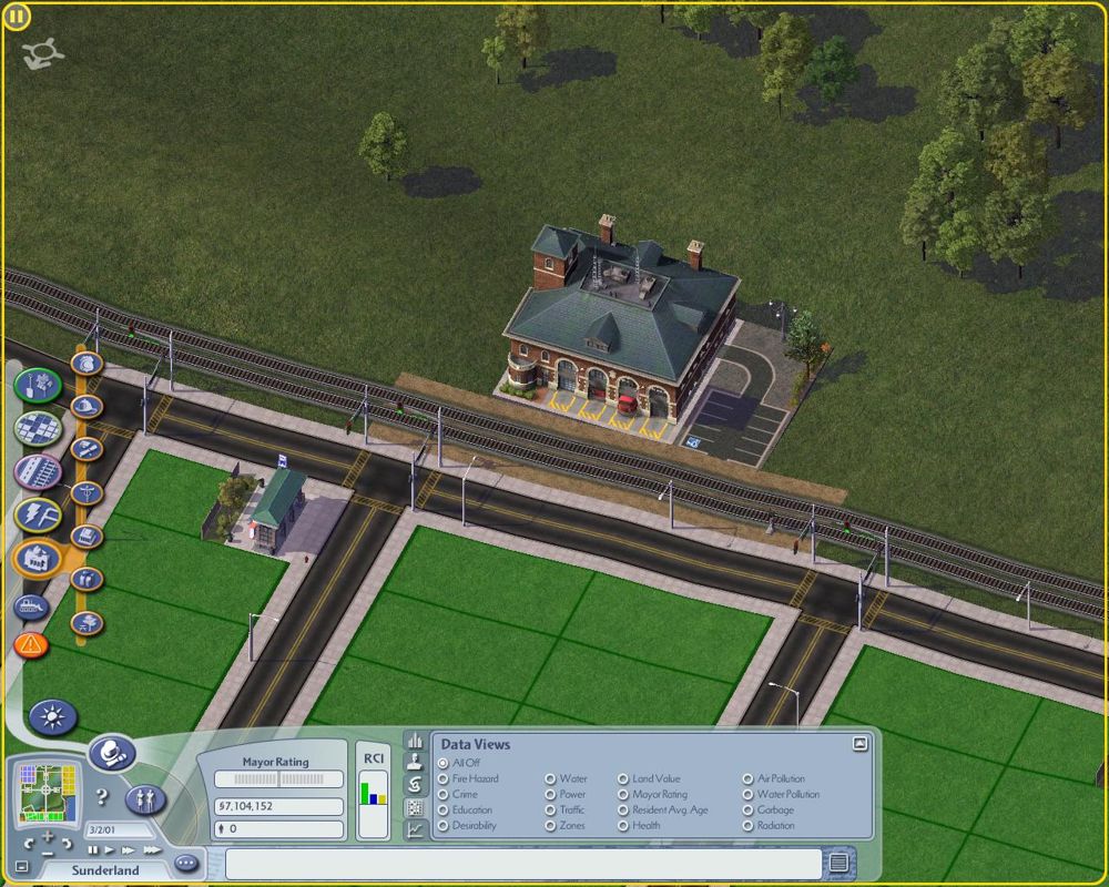 SimCity 4 (Windows) screenshot: The Fire Station is a very important building!