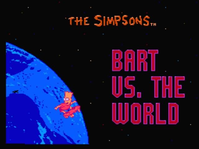 The Simpsons: Bart vs. the World (NES) screenshot: Title