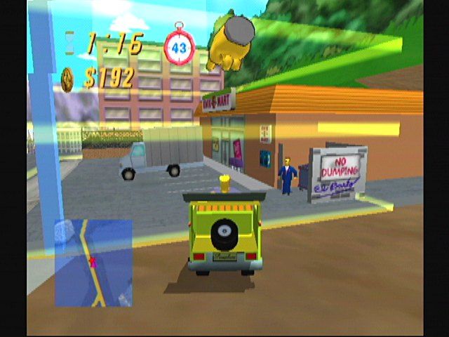 The Simpsons: Road Rage (GameCube) screenshot: Qwik-e-mart