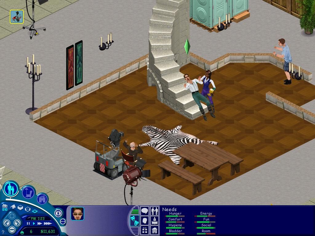 The Sims: Superstar (Windows) screenshot: Here's the next scene, with me dying. The director hated my acting.