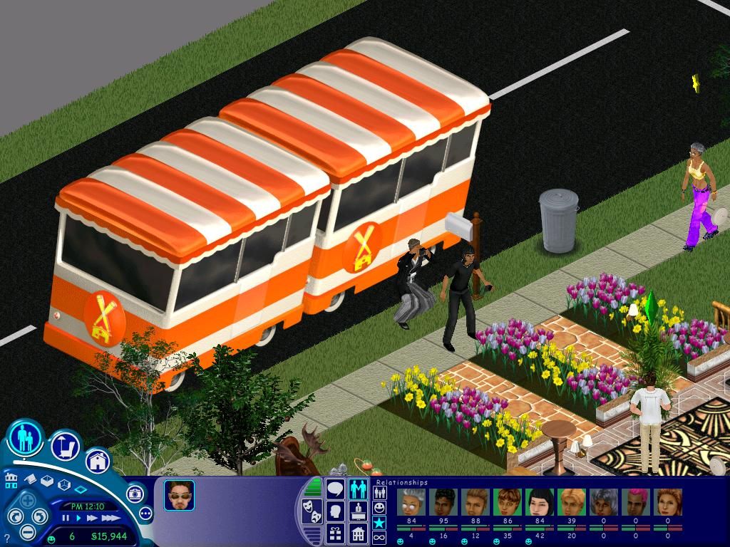 The Sims: Superstar (Windows) screenshot: Once you get famous, fans will start dropping by your house as part of a tour.