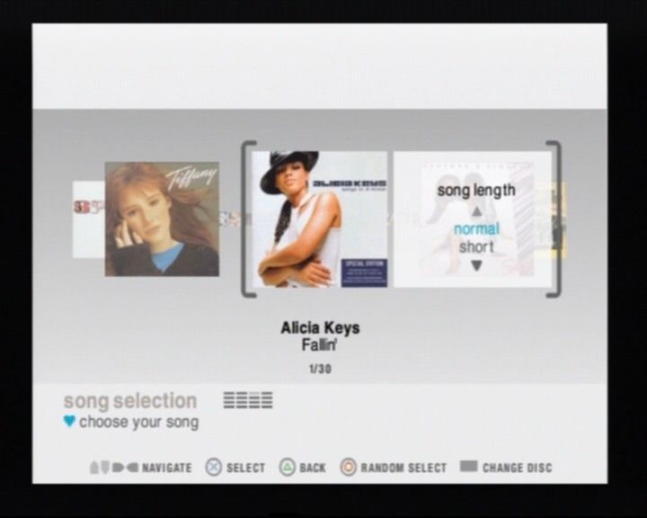 SingStar: Party (PlayStation 2) screenshot: You can play each song in normal full length, or shortened version
