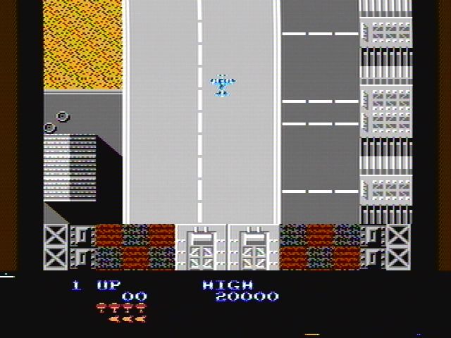 Sky Shark (NES) screenshot: The game begins