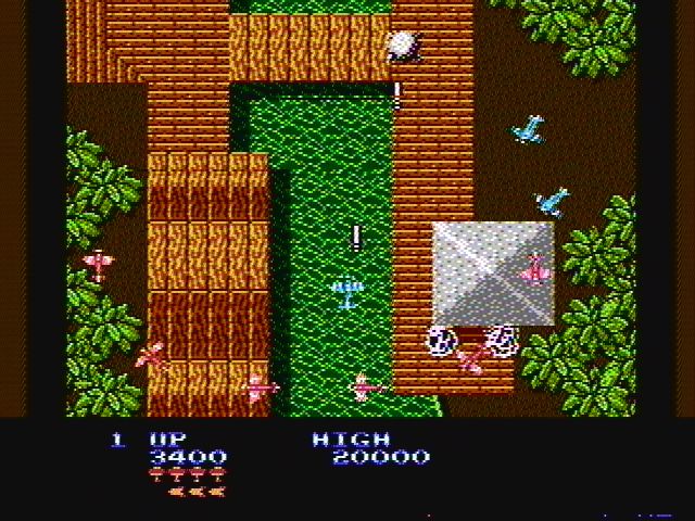 Sky Shark (NES) screenshot: Incoming aircraft!