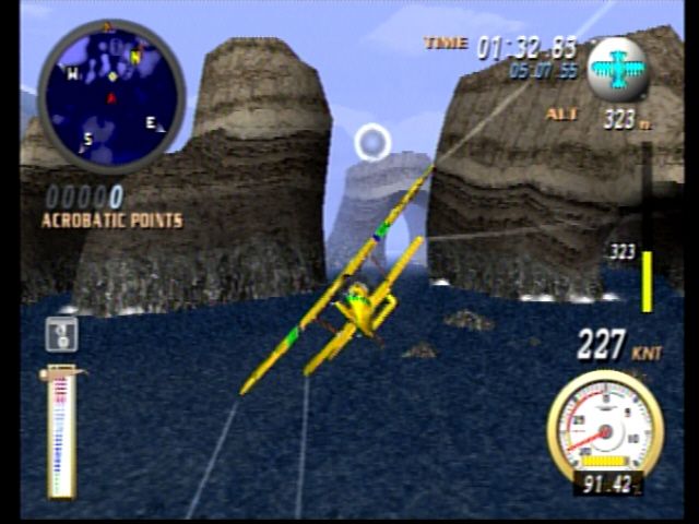 Sky Odyssey (PlayStation 2) screenshot: Rocky Coastline
