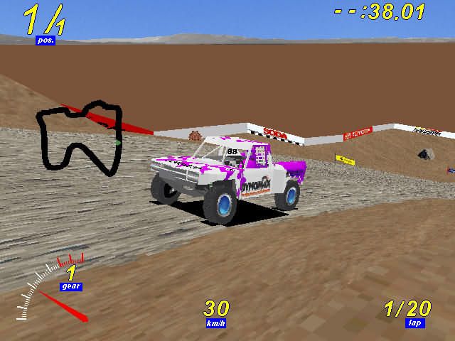 SODA Off-Road Racing (Windows) screenshot: Going up