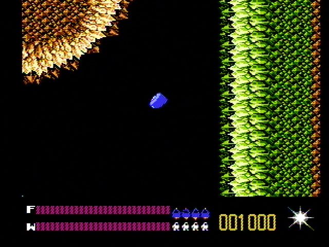 Solar Jetman: Hunt for the Golden Warpship (NES) screenshot: Heading off to explore