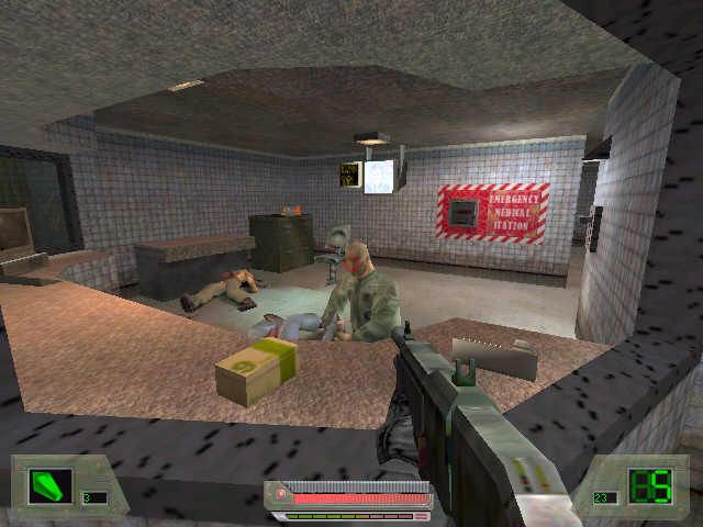 Soldier of Fortune: Platinum Edition (Windows) screenshot: Im about to blow a head off...