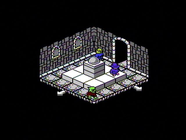 Solstice: The Quest for the Staff of Demnos (NES) screenshot: Some strange creatures wander around this room