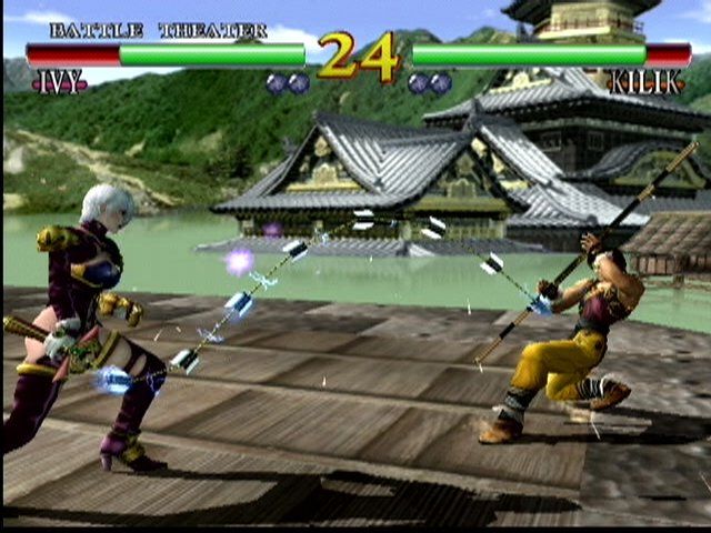SoulCalibur (Dreamcast) screenshot: That's one hell of a versatile sword!